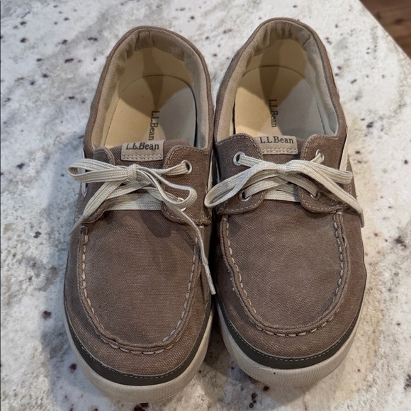 L.L. Bean Men\'s Tan Boat Shoes